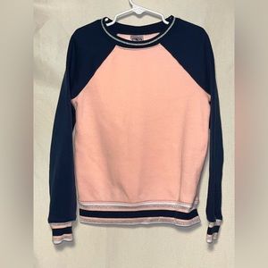 Pink/navy sweatshirt